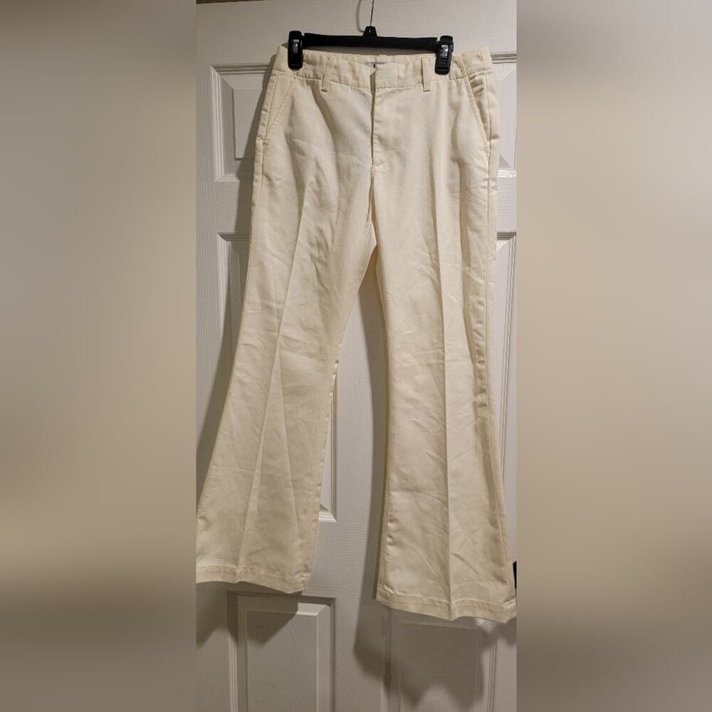 RE/DONEMid Rise Flared Trousers Ivory 23 Nwt size 25